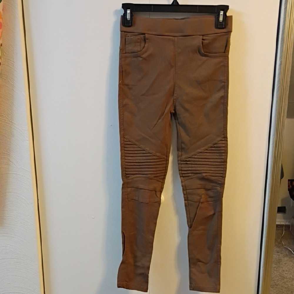 Brown Moto Jeggings
